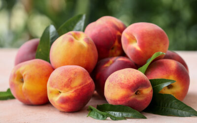 Peach and Arugula Salad with Pesto Dressing